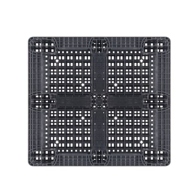 An image of a black plastic plate with holes on it.