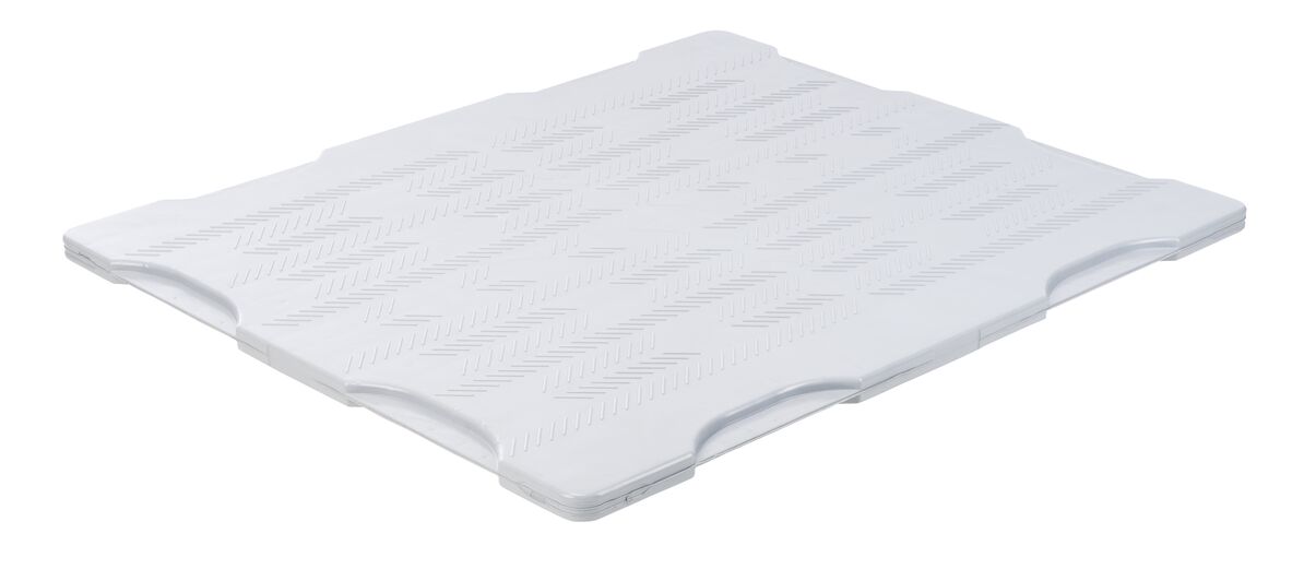 The 40 x 48 PSB is a flat, rectangular white plastic pallet with a textured surface and rounded edges, shown against a white background.