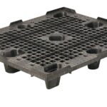 A black plastic grate with holes, resembling a plastic pallet.