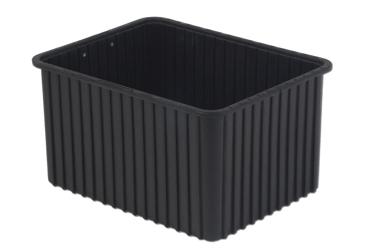 There is no need to replace anything as the Product Name "DC3060-XL" is already present in the sentence. The sentence remains:

"The DC3060-XL is a black plastic rectangular bin with ribbed sides.