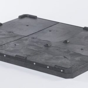 CHDRT5648 black plastic lid for bulk bin on white background