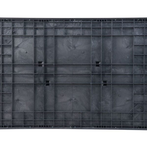 The CHDRT7048 is a rectangular black plastic tray seen from above, featuring a grid of structural reinforcements and a textured surface.