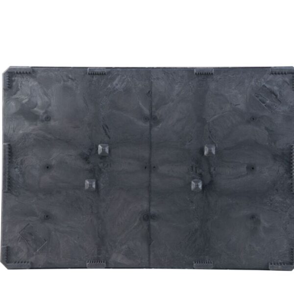 Top view of CHDRT7048 lid for plastic bulk bin on white background